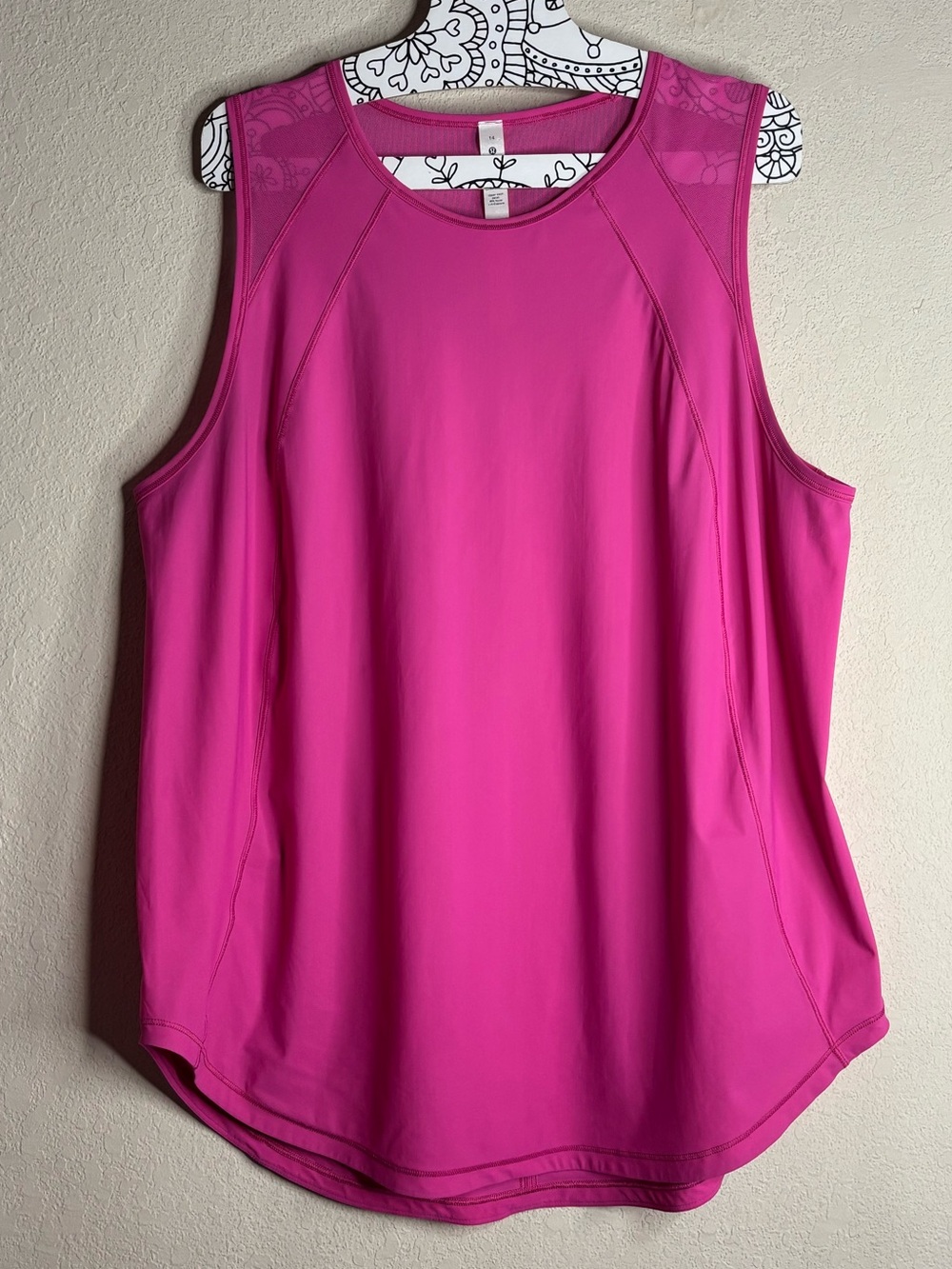 Lululemon Sculpt Tank size 14 hot pink